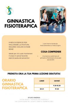 CORSI DI GINNASTICA FISIOTERAPICA