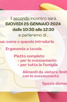 EVENTO SVEZZAMENTO 2° INCONTRO 2